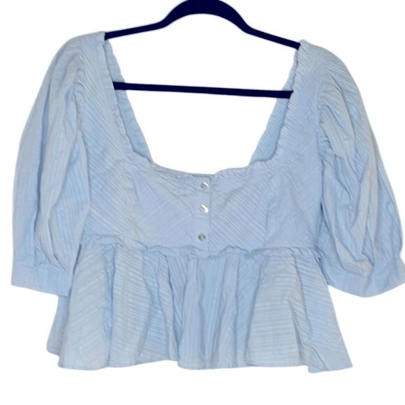 Free People NWOT Leave It To Me Babydoll Blouse - Picture 5 of 9